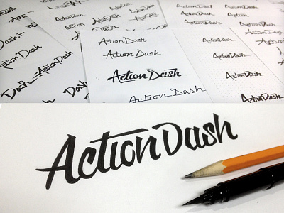 Logo for a 5K Run action black fast logo pen pencil script sketches speed type typography