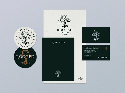 Rooted Restaurant Menu business card business logo menu restaurant logo restaurant menu root rooted tree tree logo
