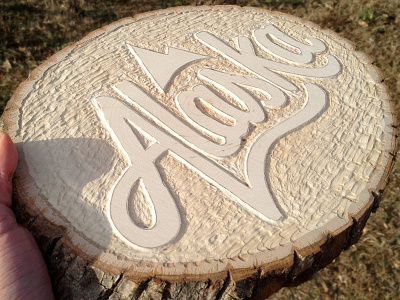 Alaska Script alaska carve script slab type typography wood