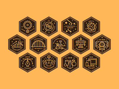 Skill Badges badge design badges icon icon design icon set iconography illustration typography