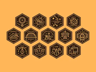 Skill Badges badge design badges icon icon design icon set iconography illustration typography