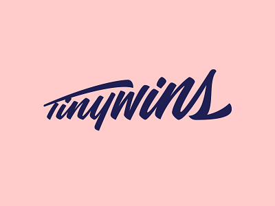TinyWins Script Logo growth lettering logo script script font script lettering type typography wordmark