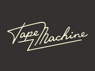Tape Machine script logotype handlettering lettering logotype machine rough script tape texture type typography wordmark