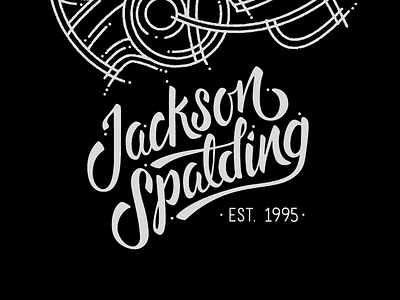 iPad cover colab black brush football helmet jackson js script spalding type typography white