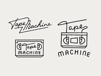 Tape Machine Logo Variations animation film illustration ligature logo script tape type typography