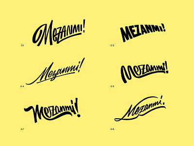 Mezanmi Flavors Wordmark branding design ligature logo logo concepts logo options logotype script sketches type typography wordmark