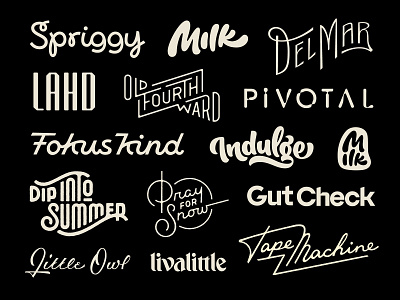 Wordmark Design Collection hand drawn logo ligature ligatures logo logo collection logo design logofolio logotype script type typography wells wordmark