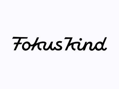 Fokus Kind Wordmark Design hand drawn lettering logo ligature logo logo design logotype monoline script type typography wordmark