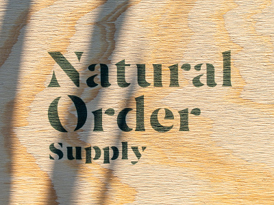 Natural Order Supply Stencil Logotype branding cannabis branding hemp logo logotype spray paint stencil stencil logotype stencil type type typography wood wood texture wordmark