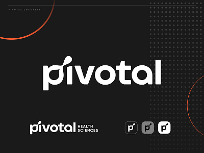 Pivotal Healthcare Sciences Logotype brand identity branding custom font custom type healthcare ligature logo logo design logo designer logotype p logo science type typography wordmark