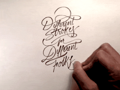 Different Strokes animated sketch animation brush pen quote script sketch type typography