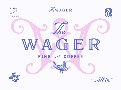 The Wager Coffee Branding betting brand design brand identity branding coffee coffee branding coffee shop coffee shop logo denver colorado illustration lettering logo logo design type typography wager