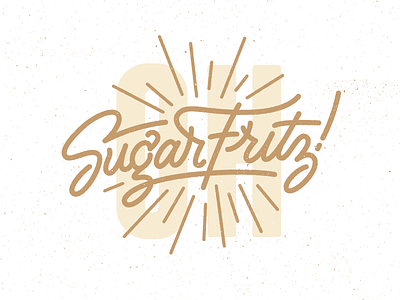 Oh Sugar Fritz! fritz gold ligature line oh script single weight sugar type typography white