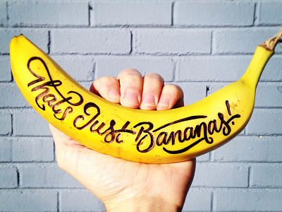 That's Just Bananas! banana bananas hand hand drawn lettering pen script type typography