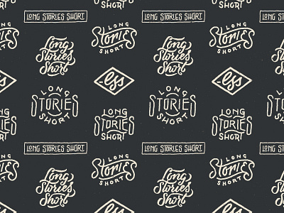Long Stories Short logos long print script short stories texture type typography