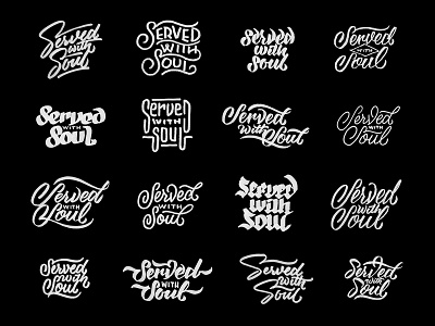 Served with Soul Thumbs hand drawn hand lettering lettering ligatures script served soul type typography
