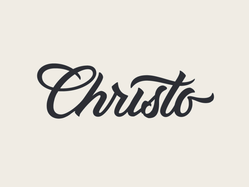 Christo Logotype Animation animation christo knives logo logotype motion script type typography