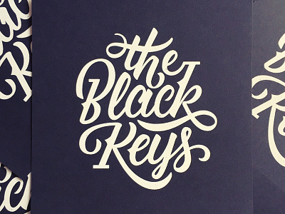 Black Keys Print black black keys brush keys ligature script texture type typography white