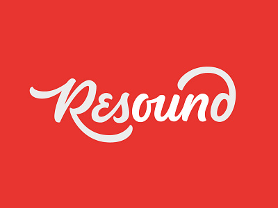 Resound Creative Logotype lettering ligature logo logotype red resound script type typography