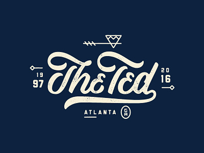 The Ted Tee baseball hand lettering lettering ligature script ted tee tshirt turner type typography