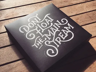 Don't Float the Mainstream Pizza Box black box dont float ligatures mainstream pizza texture type typography