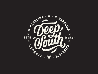 Deep South Badge badge carolina deep georgia ligature logo south team type