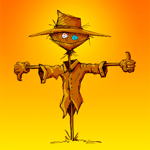 Scarecrow beer illustration scarecrow