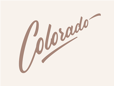 Colorado co colorado script type typography