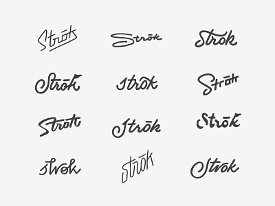 Strok Styles Exploration flag golf ligature script sketches styles thumbnails type typography