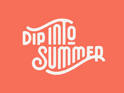 Dip into Summer badge dip ligatures summer texture tomato type typography