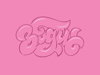 Bogus bogus bubble highlights juicy pink type typography