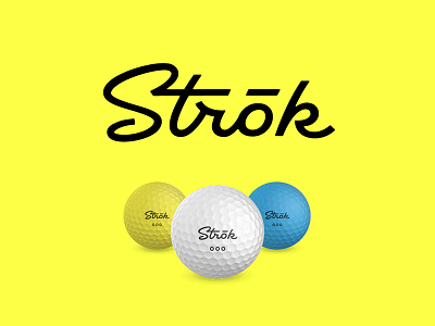 Strok Wordmark golf golf ball ligature logo logotype script strok type typography