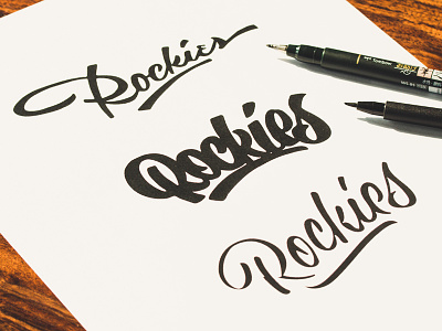 Rockies Sketches baseball colorado denver rock rockies script sketch type typography
