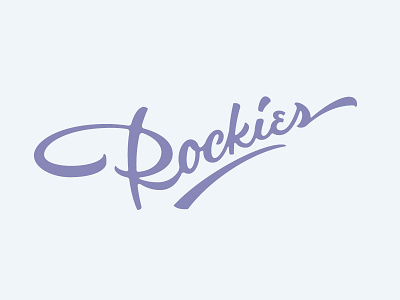 Rockies baseball colorado denver rock rockies script type typography