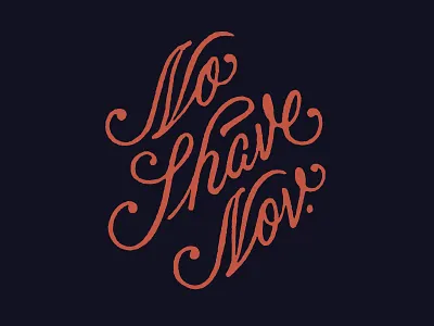 No Shave November flow no november pink script shave type typography