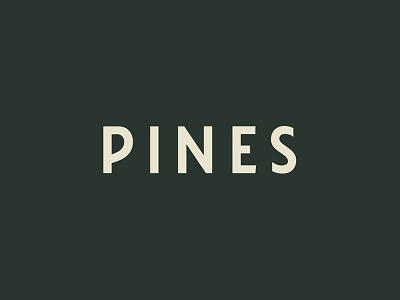 Pines Logotype cannabis green logo logotype pine pines sans-serif type typography wordmark
