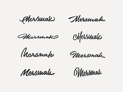 Mersmak Thumbs brush pen lettering mersmak script sketch sketches thumbnails type typography