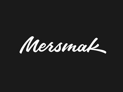 Mersmak Logotype brush pen lettering logotype mersmak script sketches type typography word mark