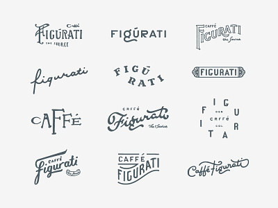 Caffe Figurati Sketches cafe caffe coffee figurati italian layout ligature script sketch sketches type typography