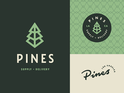 Pines Brand brand branding cannabis green logo logotype pine pines sans serif type typography wordmark