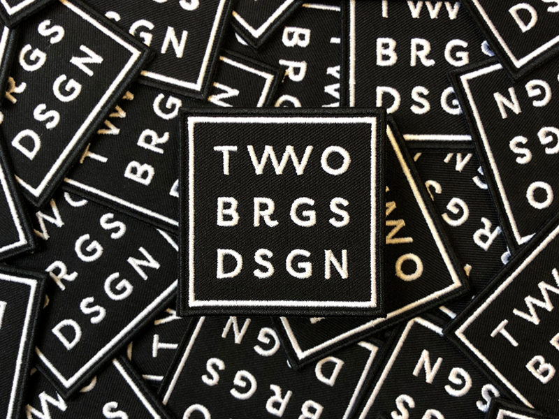 Two Bridges Design Patches icon logo square badge patch two bridges bridges two