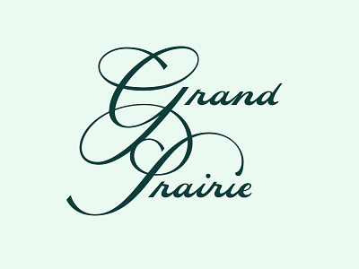 Grand Prairie Concept grand lettering ligature logotype prairie script type typography word mark