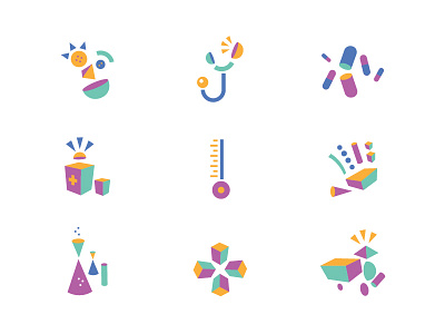 Funktional Play Icons blocks branding icon set icons illustrations medical