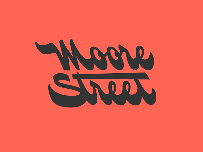 Moore Street lettering ligature logo logotype moore script street type typography