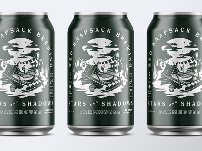 Redknapsack Farmhouse Cans beer beer branding beer can can design farmhouse illustration packaging raft riverboat