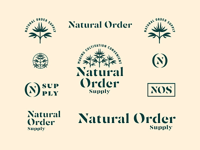 Natural Order Supply branding branding and identity cannabis hemp logotype natural natural order order stencil supply visual identity