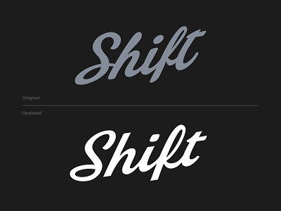 Shift Logotype Refresh before and after cannabis cannabis logo logo logotype logotypes script typography