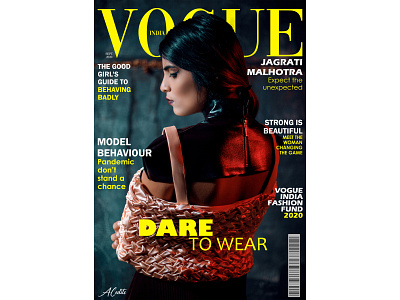 Vogue Magazine Cover india magazine magazine ad magazine cover magazine design pandemic photoshop photoshop editing vouge
