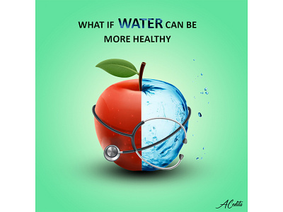 Advertisement - Importance of Water apple apple design doctor fruit fruits green health healthy heathcare importance of water manipulation manipulations photoshop photoshop editing stethoscope