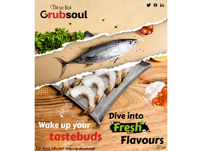 Flyer - Grubsoul (A seafood startup) brochures company brochure company flyer creative design flyer graphic design grubsoul flyer seafood brochure seafood flyer seafood post whatsapp creative